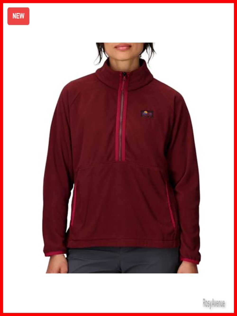 Women's Recycled Polyester Fleece Pullover Mock Neck Zip-Up